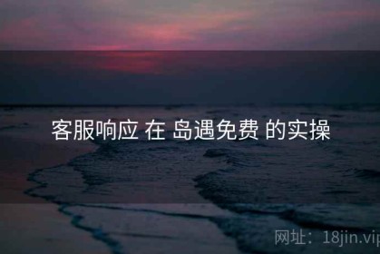 客服响应 在 岛遇免费 的实操