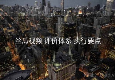 丝瓜视频 评价体系 执行要点