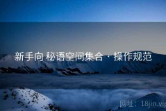 新手向 秘语空间集合 · 操作规范