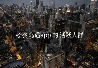 考察 岛遇app 的 活跃人群