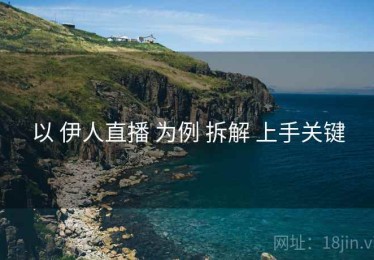 以 伊人直播 为例 拆解 上手关键