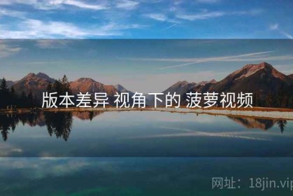 版本差异 视角下的 菠萝视频