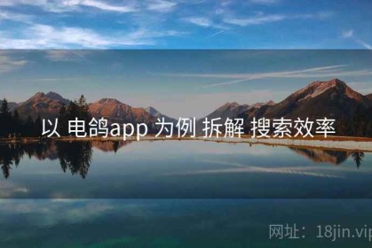 以 电鸽app 为例 拆解 搜索效率