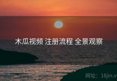 木瓜视频 注册流程 全景观察