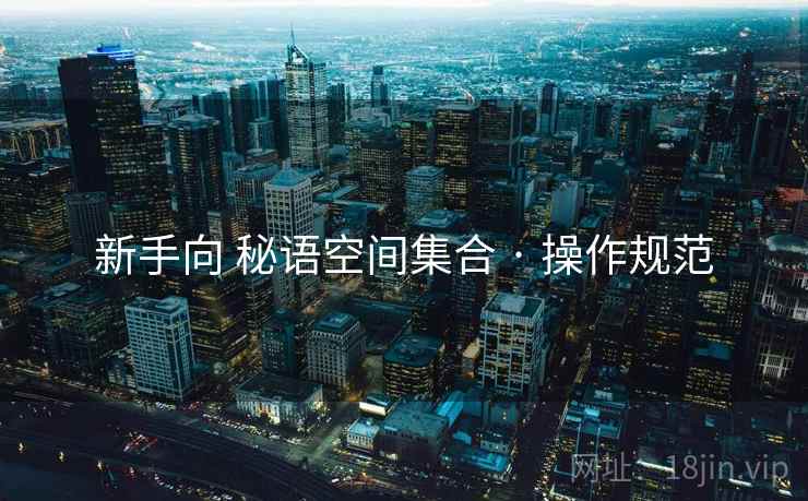 新手向 秘语空间集合 · 操作规范