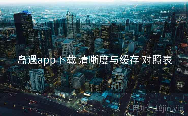 岛遇app下载 清晰度与缓存 对照表
