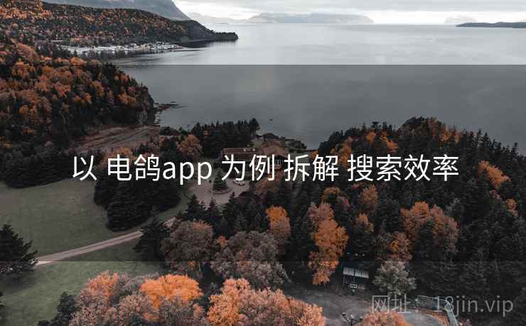 以 电鸽app 为例 拆解 搜索效率
