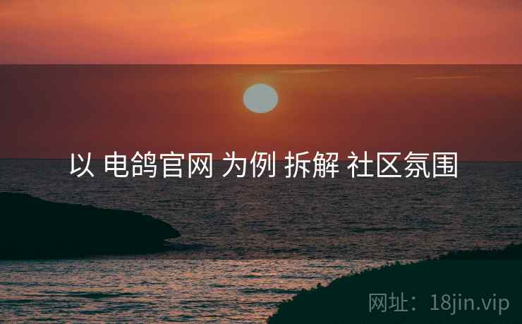 以 电鸽官网 为例 拆解 社区氛围