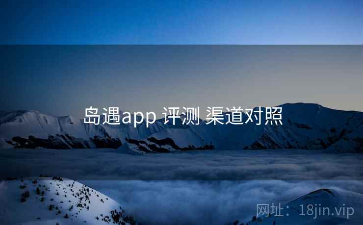 岛遇app 评测 渠道对照