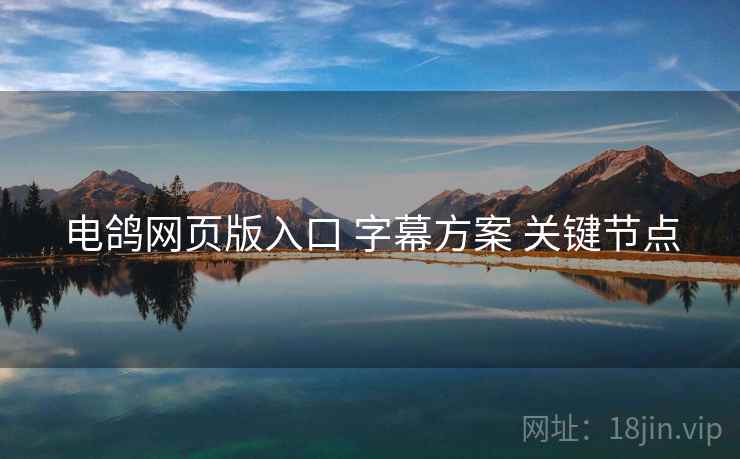 电鸽网页版入口 字幕方案 关键节点