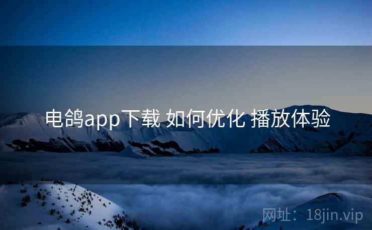 电鸽app下载 如何优化 播放体验